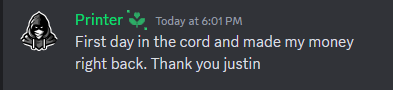 Printer testimonial